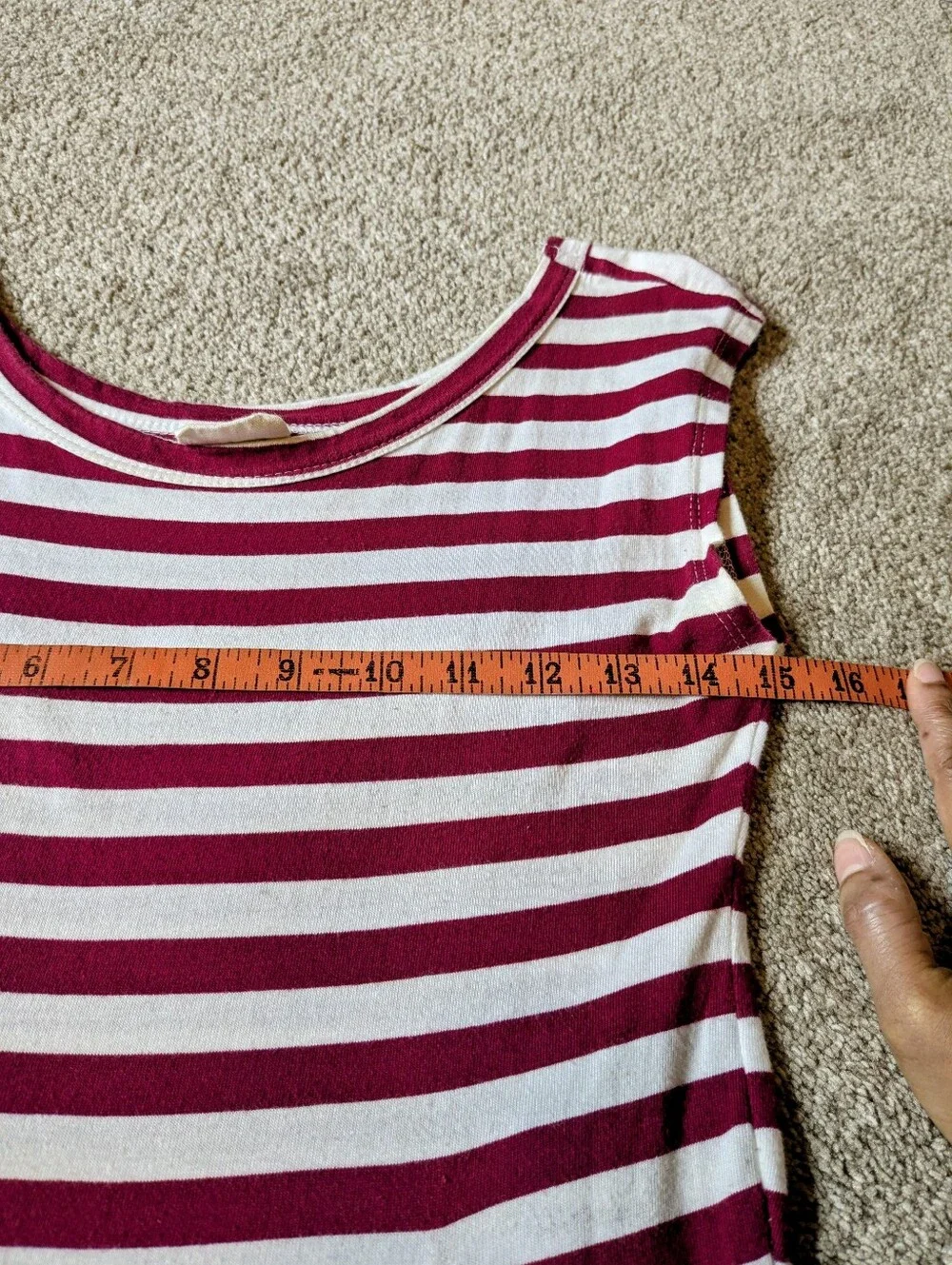 Synergy Modcloth Organic Cotton Red & White Striped Dress